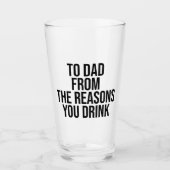 Voor papa van de redenen waarom je drinkt glas (Voorkant)