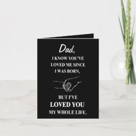 Voor papa van dochter of zoon Zwart Wit Modern Feestdagen Kaart