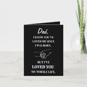 Voor papa van dochter of zoon Zwart Wit Modern Feestdagen Kaart