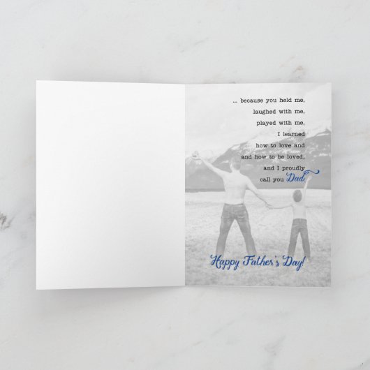 voor papa van Son Sentimental Vaderdag Kaart (Binnen)