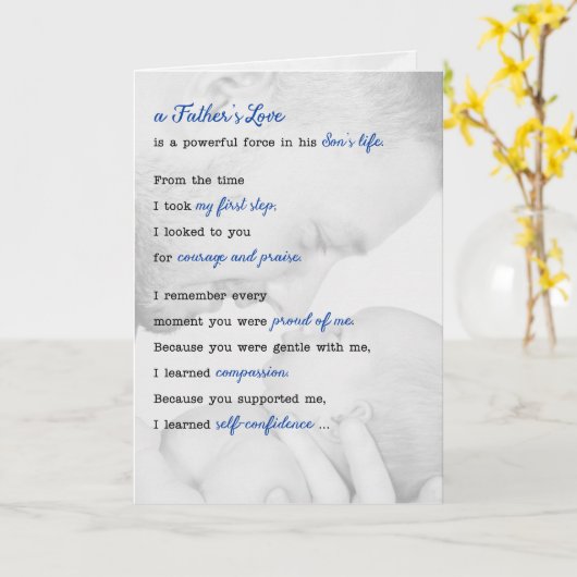 voor papa van Son Sentimental Vaderdag Kaart (Gele Bloem)