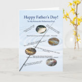 Voor papa, Vist grappen Vaderdag kaart (Gele Bloem)