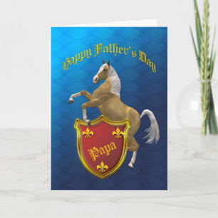 Voor papa's, een Vaderdag kaart met een fokpaard
