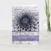 voor Partner Romantic Birthday Soft Lavender Flowe Kaart (Voorkant)