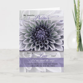 voor Partner Romantic Birthday Soft Lavender Flowe Kaart