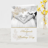 voor pasgehuwden op hun trouwdag kaart (Gele Bloem)