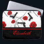 Voor passieve vrouwen laptop sleeve<br><div class="desc">Deze laptophoes is voor gepassioneerde vrouwen die het diep voelen! Het ontwerp omvat rozen,  pistolen en prikkeldraad. Liefde is oorlog!</div>