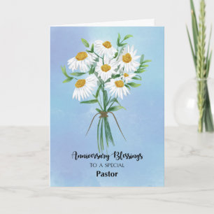Voor pastor huwelijksjubileum zegeningen boeket kaart