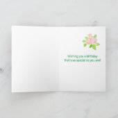 Voor peetdochter verjaardagstaart hart Rozen Kaart (Binnen)