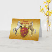 Voor peetvader een verjaardagskaart met een wapens kaart (Gele Bloem)