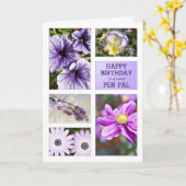 Voor Pen Pal, Lavender huurt florale verjaardagska Kaart (Gele Bloem)
