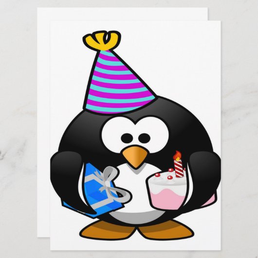 Voor Penguin Lover | Ontwerp van pinguïn | Birthda (Voorkant / Achterkant)