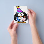 Voor Penguin Lover | Ontwerp van pinguïn | Birthda Flyer (Hand)