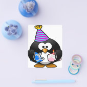 Voor Penguin Lover | Ontwerp van pinguïn | Birthda Flyer (Enkel)