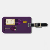 VOOR PERSOONLIJKE WIJNEN GELDENDE MONOGRAM REIZENN BAGAGELABEL (Voorkant horizontaal)