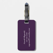 VOOR PERSOONLIJKE WIJNEN GELDENDE MONOGRAM REIZENN BAGAGELABEL (Achterkant verticaal)