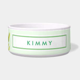 Voor Pet Waterverf Gele Dag Lelies Bloemen Voerbakje