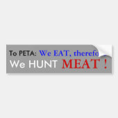 Voor PETA: Bumpersticker (Voorkant)