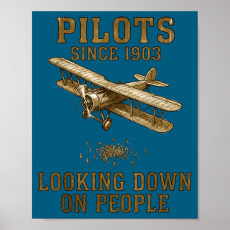 Voor piloot die in vliegtuig ja avontuur vliegt poster