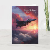 Voor piloten en liefhebbers - Jet Fighter Birthday Kaart (Voorkant)