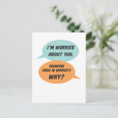 Voor plezier - check in op vriend pandemische juk briefkaart (Staand voorkant)