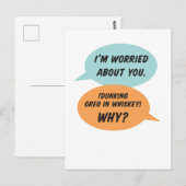 Voor plezier - check in op vriend pandemische juk briefkaart (Voorkant / Achterkant)