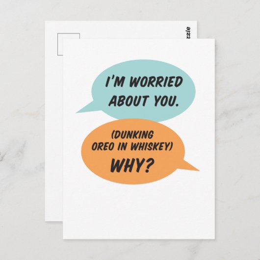 Voor plezier - check in op vriend pandemische juk briefkaart (Voorkant / Achterkant)