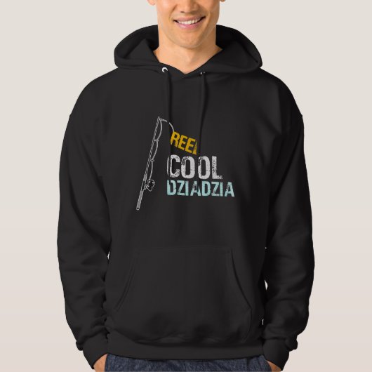 Voor Poolse grootvader uit Polen: Reel Cool Dziad Hoodie (Voorkant)