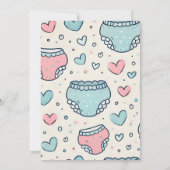 Voor Post Dad Roze Blauwe Luier en Wipe Baby showe Kaart (Achterkant)