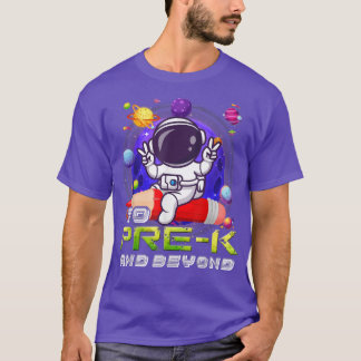 Voor pre-k en voorbij Astronaut terug naar schoolj T-shirt