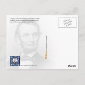 Voor president, Abram Lincoln Briefkaart (Achterkant)