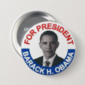Voor President Barack H. Obama Ronde Button 7,6 Cm (Voorkant /achterkant)