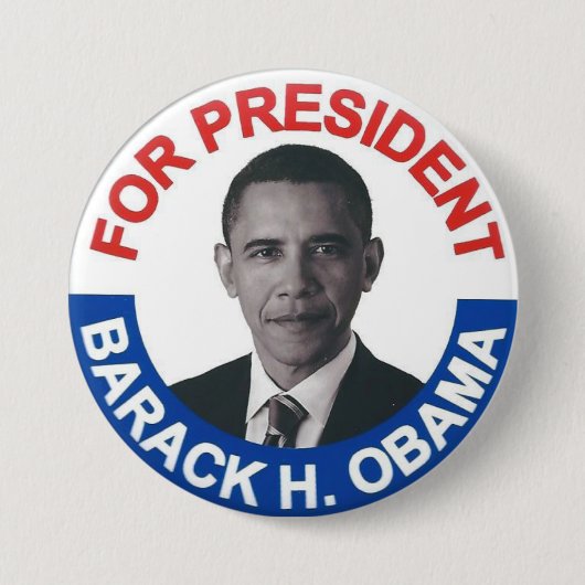 Voor President Barack H. Obama Ronde Button 7,6 Cm (Voorkant)