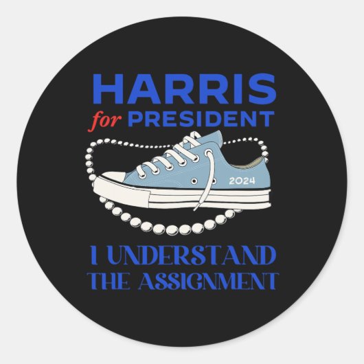 Voor President begrijp ik de Ignment Kamala 2024 Ronde Sticker (Voorkant)