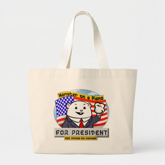 Voor President Grote Tote Bag (Voorkant)