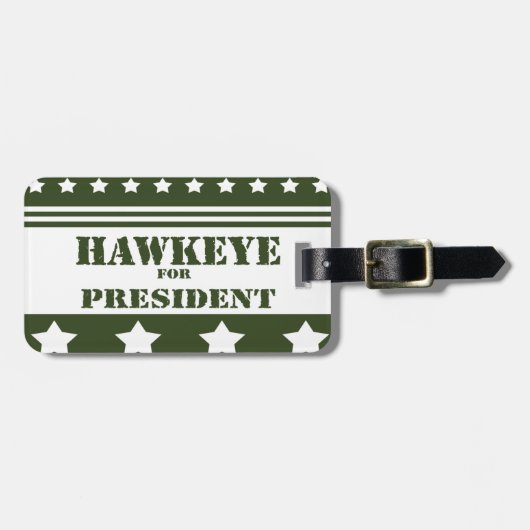 Voor President Hawkeye Bagagelabel (Voorkant horizontaal)
