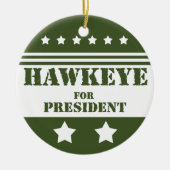 Voor President Hawkeye Keramisch Ornament (Voorkant)