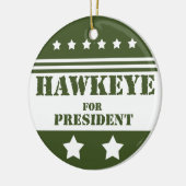 Voor President Hawkeye Keramisch Ornament (Links)