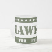 Voor President Hawkeye Matglas Koffiemok (Voorkant links)