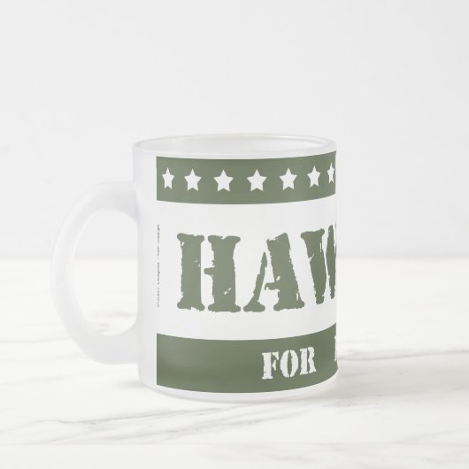 Voor President Hawkeye Matglas Koffiemok (Links)