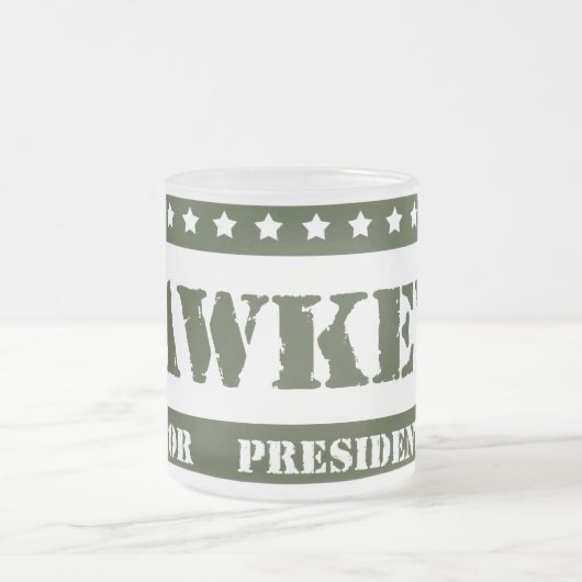 Voor President Hawkeye Matglas Koffiemok (Center)