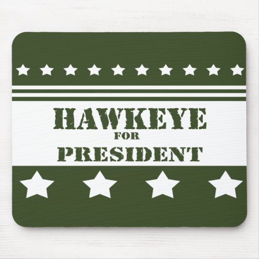 Voor President Hawkeye Muismat (Voorkant)