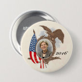 Voor President in 2016 Elizabeth Warren Ronde Button 7,6 Cm (Voorkant /achterkant)