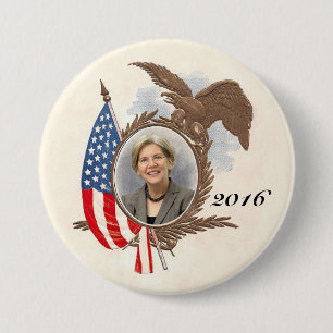 Voor President in 2016 Elizabeth Warren Ronde Button 7,6 Cm