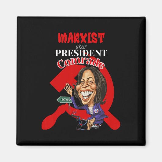 Voor President kameraad Kamala Harris Funny Presid Magneet (Voorkant)