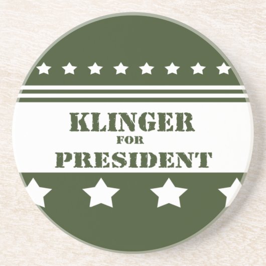 Voor President Klinger Zandsteen Onderzetter (Voorkant)
