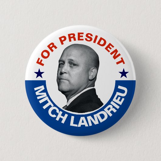 Voor President: Mitch Landrieu 2020 Ronde Button 5,7 Cm (Voorkant)