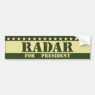 Voor President Radar Bumpersticker