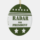 Voor President Radar Keramisch Ornament (Rechts)