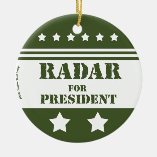 Voor President Radar Keramisch Ornament (Voorkant)